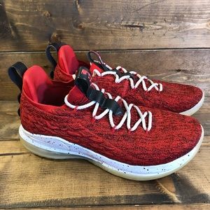 Nike Mens LeBron 15 A01755-600 Red Basketball Shoes Sneakers Size 11.5